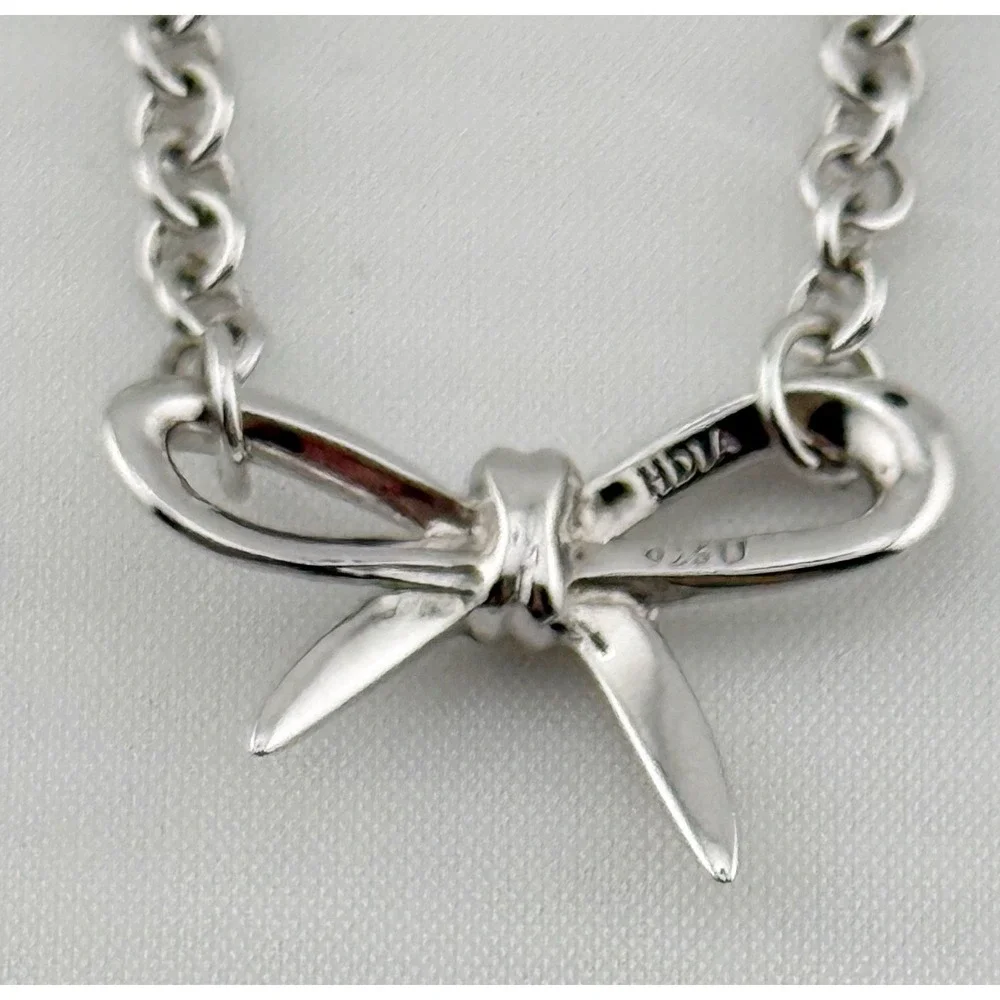Sterling Silver Hdia 925 U Petite Bow Bracelet 7 1/4